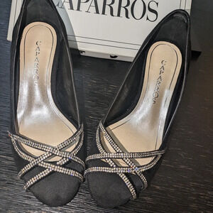 Caparros black Suede heels size 7.5